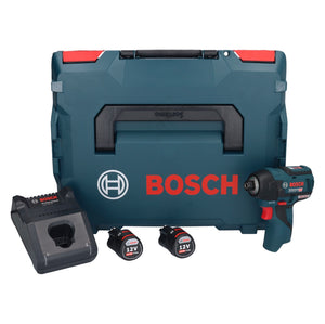 Bosch GDR 12V-110 Professional 12V Visseuse à choc sans fil avec prise hexagonale 1/4" + Coffret L-Boxx + 2x Batteries 3,0 Ah + Chargeur GAL 1230 ( 06019E0005 )