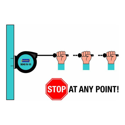 HAZET Enrouleur de tuyau d'air comprimé 9040N-10 pour air comprimé et eau ( 4000898953 )
