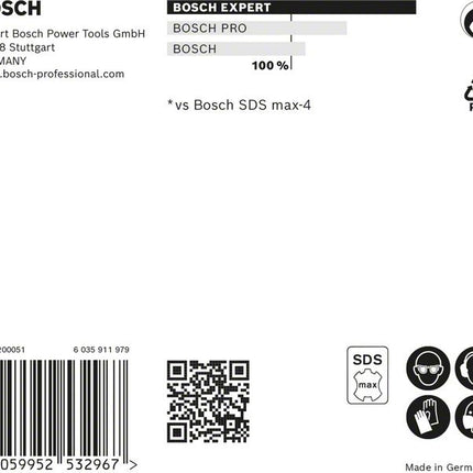 BOSCH Foret marteau Expert SDS max-8X Ø 18 mm L.400 mm L.540 mm ( 4000909900 )