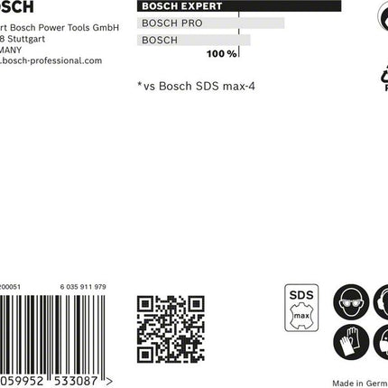 BOSCH Foret marteau Expert SDS max-8X D. 22 mm L.400 mm L.520 mm de travail ( 4000909908 )