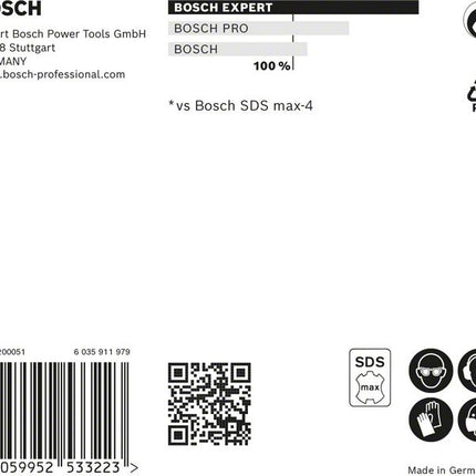 BOSCH Foret marteau Expert SDS max-8X Ø 28 mm L.400 mm L.520 mm ( 4000909920 )