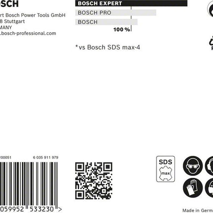 Marteau perforateur BOSCH Expert SDS max-8X Ø 28 mm longueur utile 600 mm longueur 720 mm (4000909921)