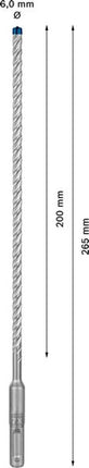 Taladro percutor BOSCH Expert SDS-7X Ø 6,0 mm longitud útil 200 mm longitud 265 mm (4000909929)