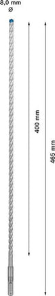 Wiertarka udarowa BOSCH Expert SDS-7X Ø 8,0 mm długość robocza 400 mm długość 465 mm ( 4000909940 )