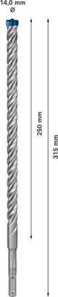 BOSCH Foret marteau Expert SDS-7X D. 14,0 mm L.250 mm L.315 mm de travail ( 4000909957 )