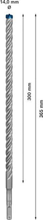 BOSCH Hammerbohrer Expert SDS-7X Ø 14,0 mm Arbeits-L.300 mm L.365 mm ( 4000909958 )