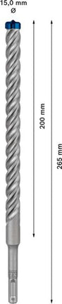 BOSCH Hammerbohrer Expert SDS-7X Ø 15,0 mm Arbeits-L.200 mm L.265 mm ( 4000909961 )