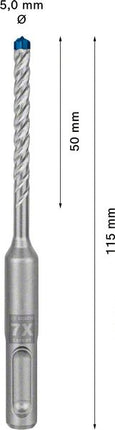 Wiertarka udarowa BOSCH Expert SDS-7X Ø 5 mm długość robocza 50 mm długość 115 mm ( 4000909967 )