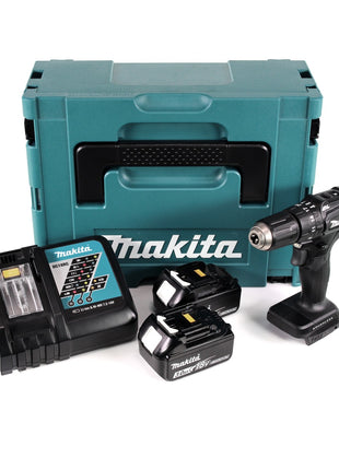 Makita DHP 483 RFJB Akku Schlagbohrschrauber 18 V 40Nm schwarz im Makpac + 2x 3,0Ah Akku + Ladegerät - Toolbrothers