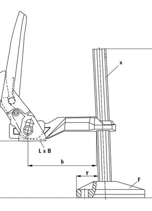 BESSEY Maschinentischspanner Spannhöhe 200 mm ( 4123740020 )