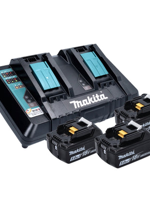 Makita Power Source Kit 18 V mit 3x BL 1850 B Akku 5,0 Ah + DC 18 RD Doppelladegerät ( 198458-6 ) - Toolbrothers