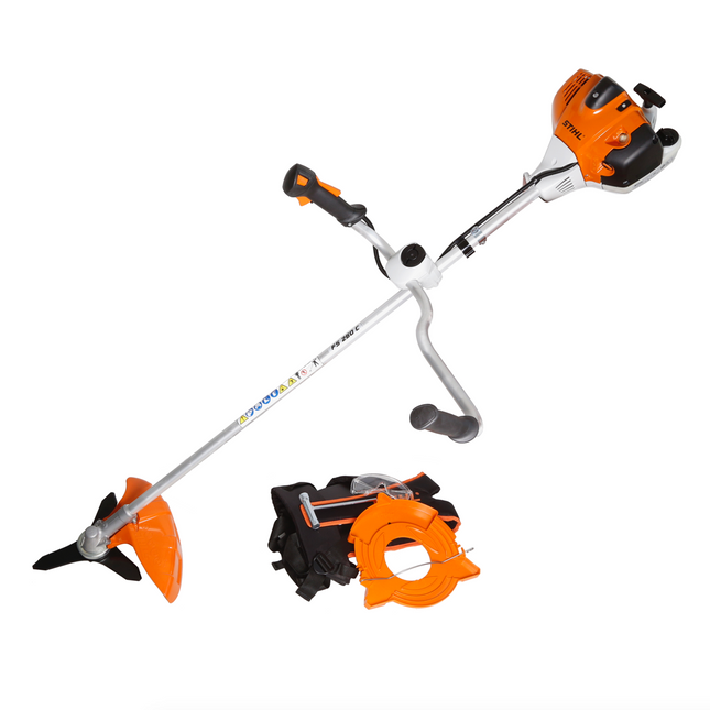 Stihl FS 260 Motor Sense Freischneider 2,7 PS 2,0 Kw mit 30 cm Dickichtmesser Benzin mit Zweihandgriff + Zubehör - Toolbrothers