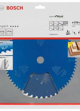 BOSCH Lame pour scie circulaire Expert pour le bois D. ext. 216 mm nombre de dents 40 WZ ( 8000342089 )