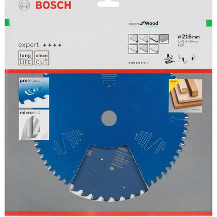 BOSCH Lame pour scie circulaire Expert pour le bois D. ext. 216 mm nombre de dents 40 WZ ( 8000342089 )