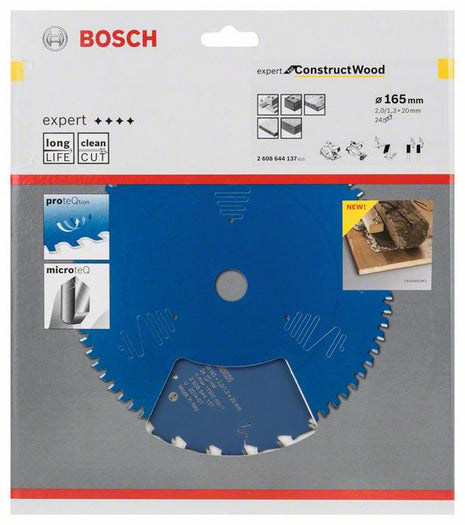 BOSCH Kreissägeblatt Außen-Ø 165 mm Zähnezahl 24 WZ ( 8000342207 )