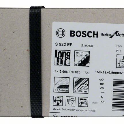 BOSCH Lame de scie sabre S 922 EF longueur 150 mm largeur 19 mm ( 8000343780 )