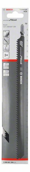 BOSCH Stichsägeblatt T 1044 DP Precision for Wood L.250mm Zahnteilung 4mm ( 8000346003 )