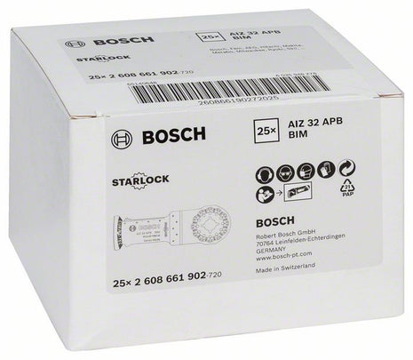 Lame de scie plongeante BOSCH AIZ 32 APB Largeur 32 mm Profondeur de plongée 50 mm ( 8000346221 )