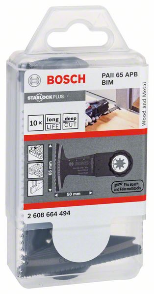 BOSCH Lame de scie plongeante PAII 65 APB largeur 65 mm prof. d'immersion 50 mm ( 8000346241 )