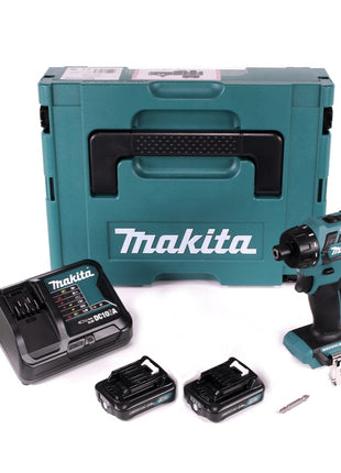 Makita DF 032 DSAJ Brushless Akku Bohrschrauber 10,8V + 2x 2,0Ah Akkus mit Schnellladegerät, 1x beidseitigem PH2 Bit im Makpac - Toolbrothers