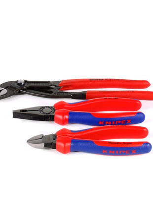 KNIPEX  - Zangenset mit 1x Kombizange, 1x Seitenschneider und 1x Rohrzange ( Bestseller-Paket 00 20 09 V01 ) - Toolbrothers