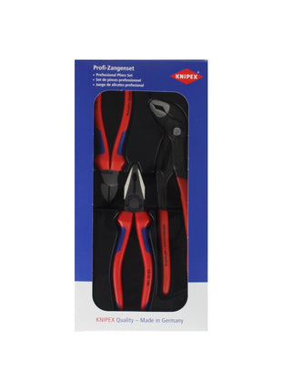 KNIPEX  - Zangenset mit 1x Kombizange, 1x Seitenschneider und 1x Rohrzange ( Bestseller-Paket 00 20 09 V01 ) - Toolbrothers