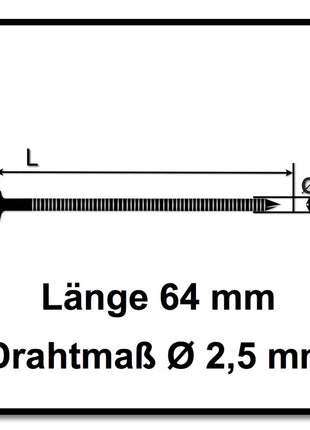 Bostitch N70CB-1-E Coilnagler Druckluftnagler Haftnagler 70mm + 9000x  Bostitch Coilnägel Ringschaft blank 2,50x64mm ( F250R64Q ) - Toolbrothers