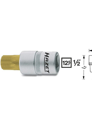 HAZET insert de clé à douille 990-6 1/2″ multi-dents interne (8000465951)