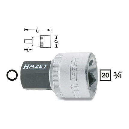 HAZET Douille 1010 3/4 ″ 6 pans creux ( 8000466338 )