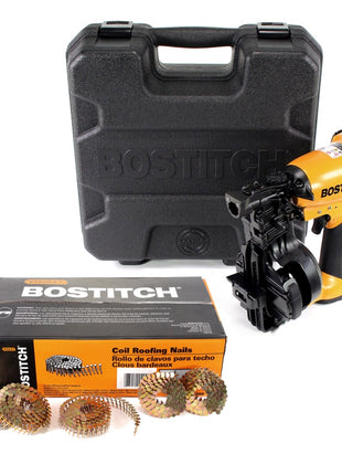 Bostitch RN46K-1-E CT Dachpappnagler Druckluftnagler Coil nailer 45mm + 7200 Dachpappnagel + Koffer - Toolbrothers