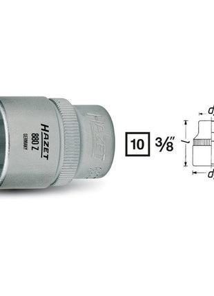 HAZET Steckschlüsseleinsatz 880Z 3/8 ″ 12-kant ( 8000466594 )