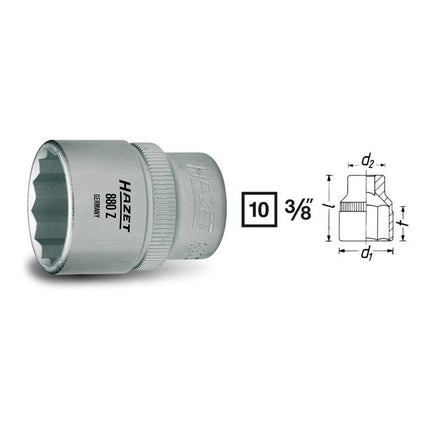 HAZET insert de clé à douille 880Z 3/8″ 12 pans (8000466602)