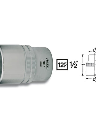 HAZET Steckschlüsseleinsatz 900Z 1/2 ″ 12-kant ( 8000466653 )