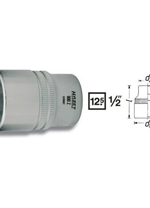 HAZET insert de clé à douille 900Z 1/2″ 12 pans (8000466660)