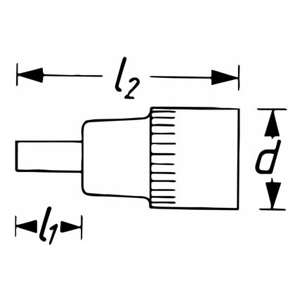 HAZET Douille 986L 1/2 ″ 6 pans creux ( 8000753790 )