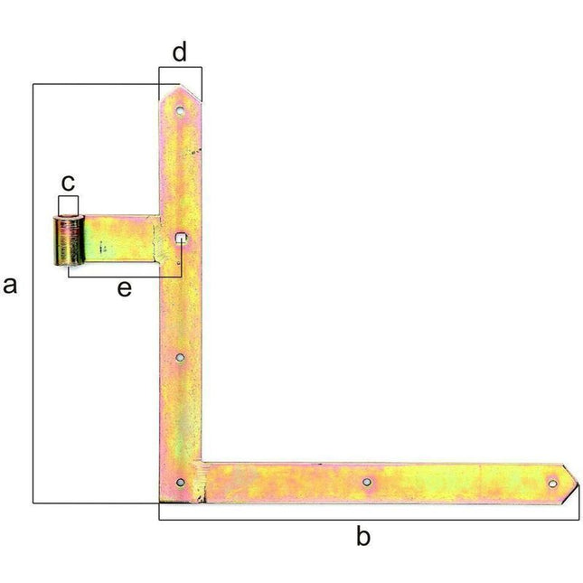 GAH Paumelle d'angle pour porte 400x600x40x105mm ( 8001514105 )