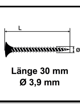 SENCO DS 5550 18V DuraSpin Magazin Schrauber ( 7W2001N ) mit 2x 3,0 Ah Akkus, Ladegerät und 1000x Feingewinde Schrauben 3,9x30 - Toolbrothers