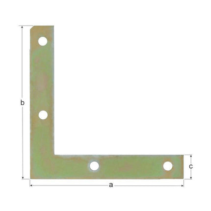 GAH Equerre de meuble longueur 100 x 100 mm largeur 15 mm épaisseur 1,5 mm ( 8002379803 )