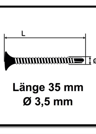 SENCO DS 5550 18V DuraSpin Magazin Schrauber ( 7W2001N ) mit 2x 3,0 Ah Akkus, Ladegerät und 1000x Teks Feingewinde Schrauben 3,5x35 - Toolbrothers