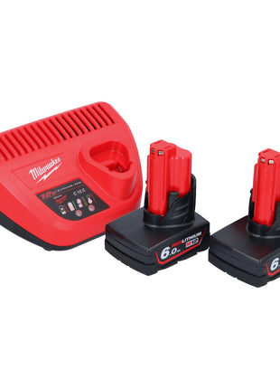 Pistolet à cartouche de batterie Milwaukee M12 PCG/400A-602 12 V 400 ml + 2x batteries 6,0 Ah + chargeur