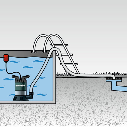 Metabo TP 13000 S Pompe immergée pour eau claire ( 0251300000 ) 550 W 13.000 l/h 0.95 bar