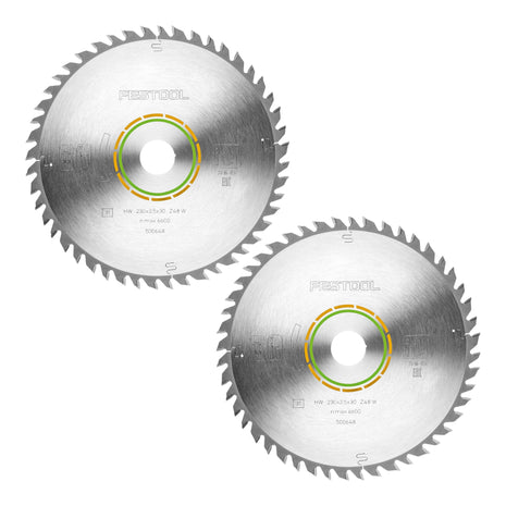 Hoja de sierra circular Festool HW 230x2,5x30 W48 WOOD FINE CUT 2 piezas (2x 500648) 230 x 2,5 x 30 mm 48 dientes para madera maciza, paneles revestidos y enchapados