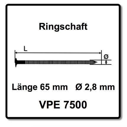 Bostitch N89C-1P-E Coilnagler N89C CT 90mm Max Druckluftnagler + 7500 St. Bostitch Coilnägel Ringschaft Blank 2,80 x 65 mm - Toolbrothers