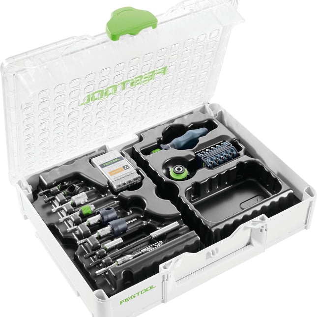 Festool SYS3 M 89 ORG CE-SORT Kit de montage (576804) pour perceuse-visseuse sans fil et perceuse-visseuse à percussion sans fil Festool avec support FastFix et mandrin WH-CE CENTROTEC