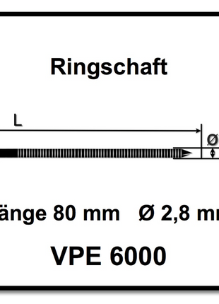 Bostitch N89C-1P-E Coilnagler N89C CT 90mm Max Druckluftnagler + 6000 St. Bostitch Coilnägel Ringschaft Blank 2,80 x 80mm - Toolbrothers