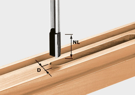 Fraise à rainurer Festool HW S8 D11/20 (490961) pour OF 900, OF 1000, OF 1010, OF 1010 R, OF 1400, OF 2000, OF 2200