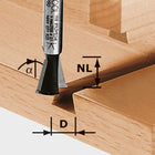 Fraise/fraise à dents Festool HW S8 D14,3/13,5/15° (490990) pour OF 900, OF 1000, OF 1010, OF 1010 R, OF 1400