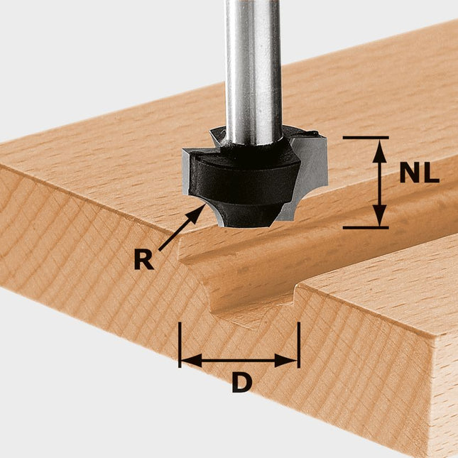 Fraise quart-barre Festool HW S8 D17/R3 (491004) pour OF 900, OF 1000, OF 1010, OF 1010 R, OF 1400, OF 2000, OF 2200
