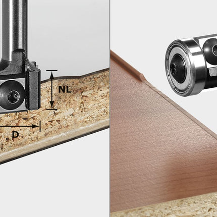 Plaquettes de coupe affleurantes Festool S8 HW D19 12x12 KL OFK (499806) pour OF 1010, OF 1010 R, OFK 700, MFK 700