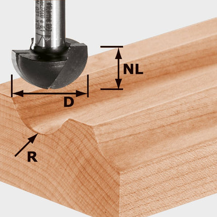 Fraise à rainurer Festool HW S8 R9.7 (490986) pour OF 900, OF 1000, OF 1010, OF 1010 R, OF 1400, OF 2000, OF 2200